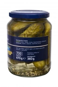 Küstengold Gewürzgurken Auslese Fein-würzig -Reformhaus 4502040169 4250426221473 02.jpg