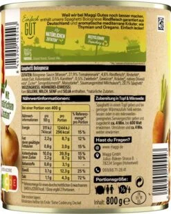 Maggi Spaghetti Bolognese -Reformhaus 4502050084 8445290145543 03