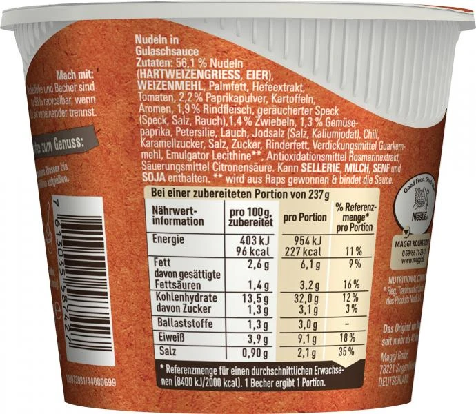 Maggi 5 Minuten Terrine Gulaschtopf Ungarischer Art 3 Maggi 5 Minuten Terrine Gulaschtopf Ungarischer Art – Bild 3