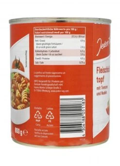Jeden Tag Fleischbällchentopf Mit Tomaten Und Nudeln -Reformhaus 4502050604 4306188051183 03