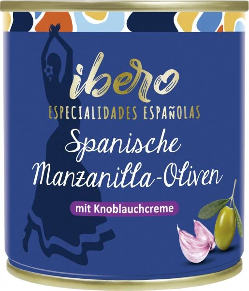 Ibero Spanische Grüne Manzanilla Oliven Mit Knoblauchcreme 1 Ibero Spanische Grüne Manzanilla Oliven Mit Knoblauchcreme