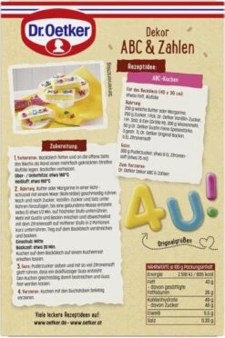 Dr. Oetker Dekor ABC & Zahlen -Reformhaus 4502113913 4000521019211 03