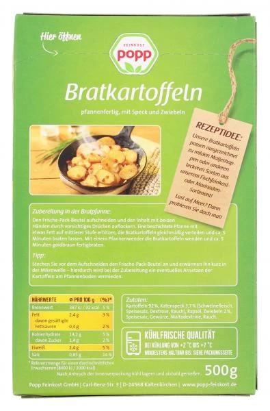 Popp Bratkartoffeln Mit Speck Und Zwiebeln 2 Popp Bratkartoffeln Mit Speck Und Zwiebeln – Bild 2